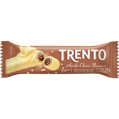 Chocolate Avelã Com Chocolate Branco Trento 32g
