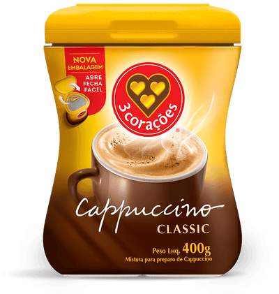 Café Cappuccino Classic 3 Corações 400g - BR Emporio