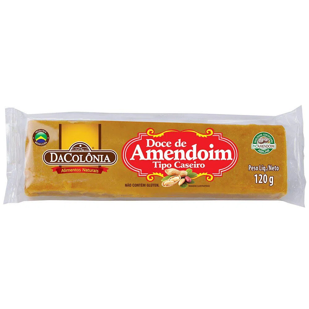 Doce de Amendoim Tablete Da Colonia Caseiro 120g - BR Emporio