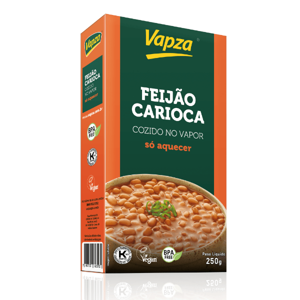 Feijão Carioca Temperado 250g Vapza