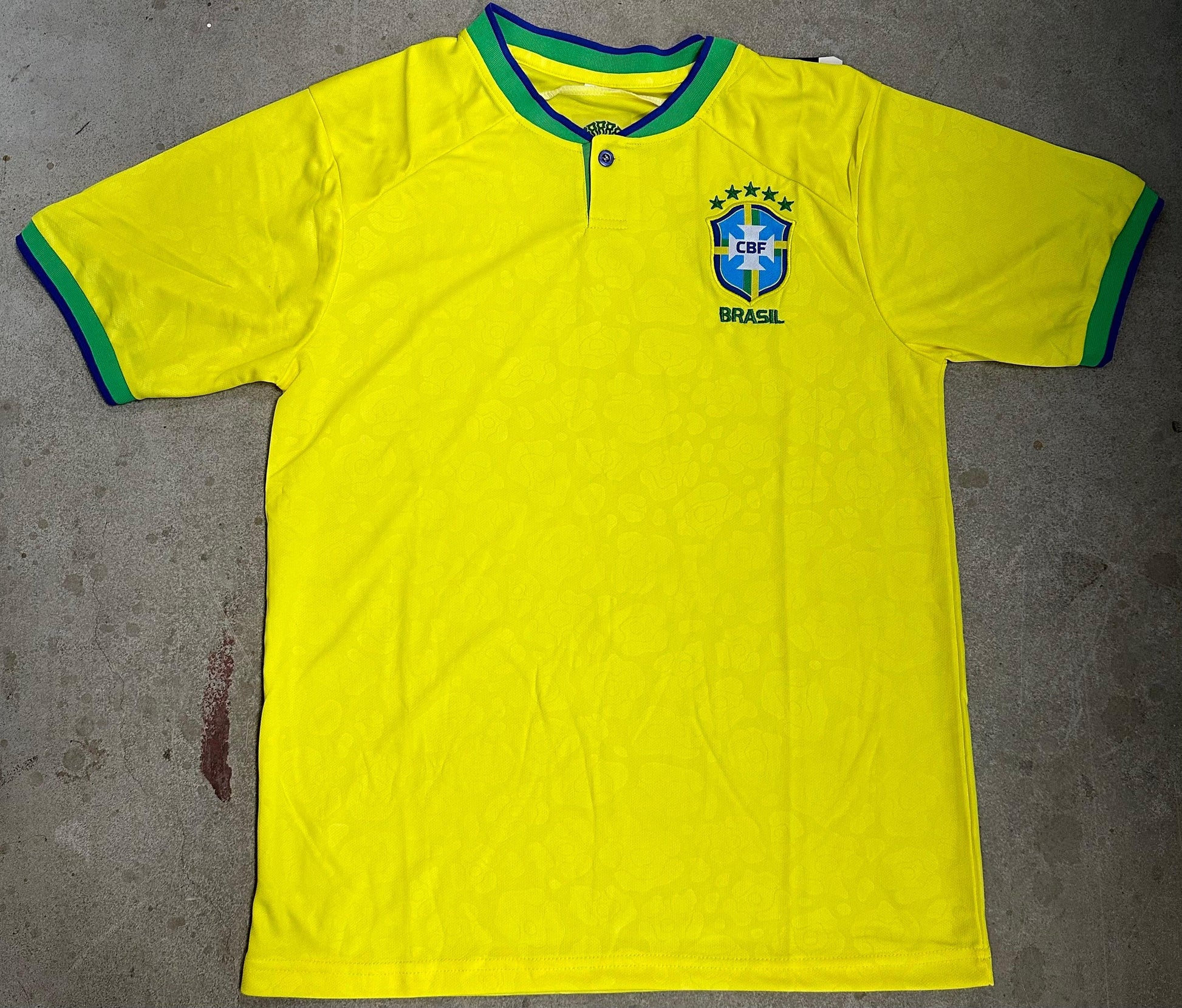 Camisa Brasil Amarela com Botão - Masculina - BR Emporio