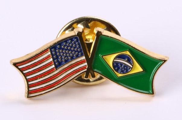 Pin de Lapela do Brasil / USA - BR Emporio